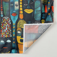 Padrão tribal africano com ídolos.