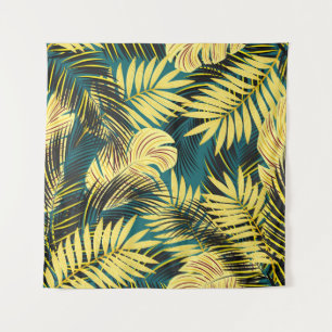 Tapete De Parede padrão tropical uniforme de colheita com palmeira