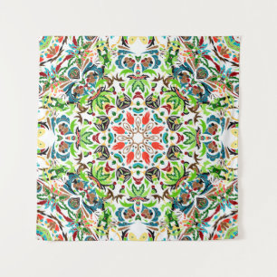 Tapete De Parede padrão uniforme com ornamento floral brilhante. V