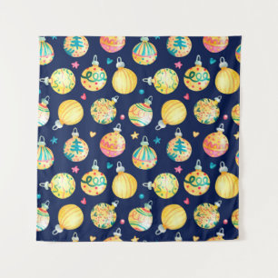 Tapete De Parede Padrão uniforme de aquarela com ouro brilhante Ch