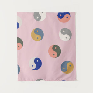 Tapete De Parede Padrão uniforme de Yin e Yang, espiritual repetí