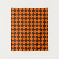 Padrão Xadrez Diamante Laranja Marrom