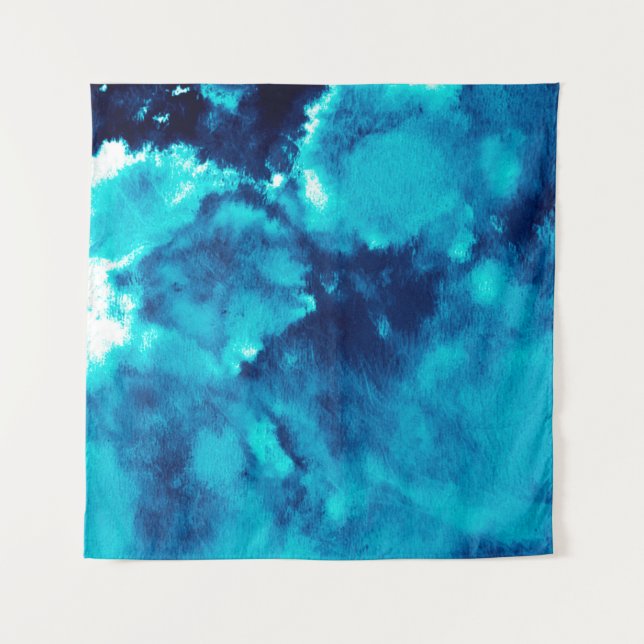 Tapete De Parede Padrões de Moda Fantasma Azul - Plash Watercol (Frente)