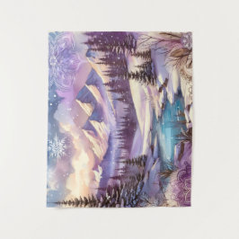 Tapete De Parede Padrões do Wonderland de inverno no lago Nature Mo