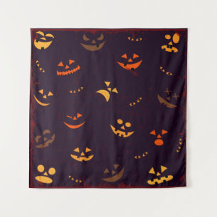 Tapete De Parede Padrões Sem Olho Fundo Da Cara Do Diabo Da Pumpkin