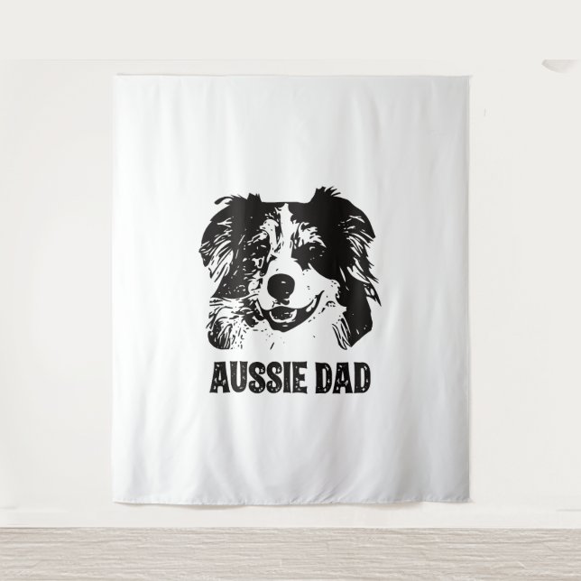 Tapete De Parede Pai Mens Aussie - Pai de Cachorro Australiano (Frente)