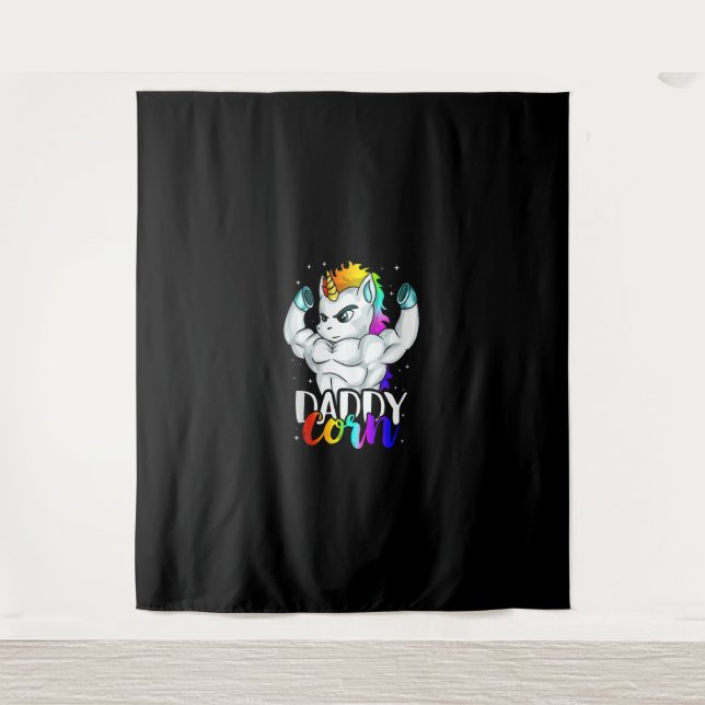Tapete De Parede Pai Unicorn Daddycorn Pai Único Chri (Frente)