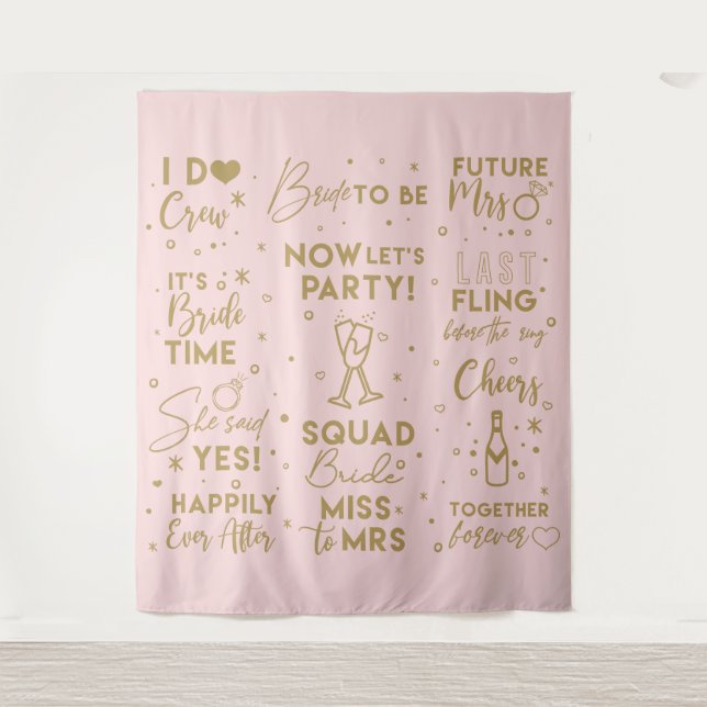 Tapete De Parede Painel de fundo banner de cabine de fotos rosa par (Frente)