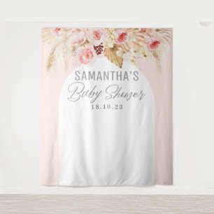 Tapete De Parede painel de fundo de chá de bebê menina floral Boho