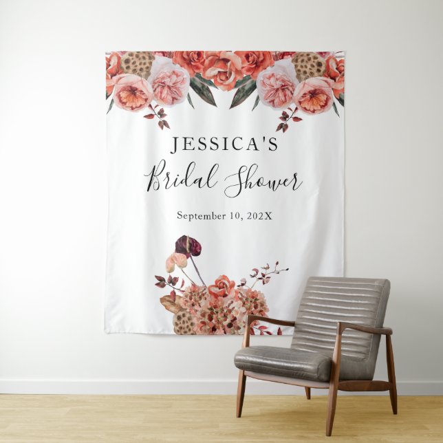 Tapete De Parede Painel de fundo floral de outono cabine de fotos (In Situ)