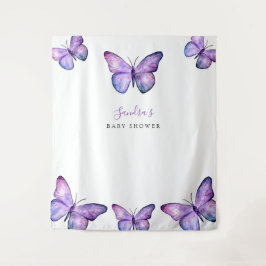 Tapete De Parede Painel de Fundo para Chá de Bebê Borboleta Minimal