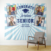 Painel de Fundo para Fotografia de Formatura Azul 