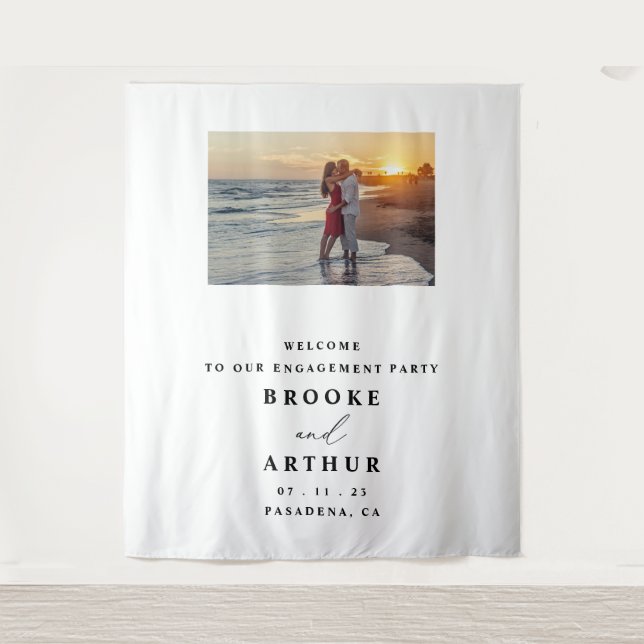 Tapete De Parede Painel de Fundo para Photobooth de Festa de Noivad (Frente)