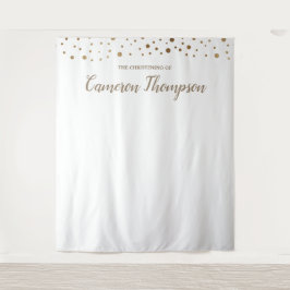 Tapete De Parede Painel de Fundo Personalizado com Confetes Dourado