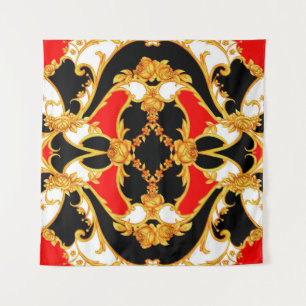 Tapete De Parede Painel de identificação Rococo com elementos flora