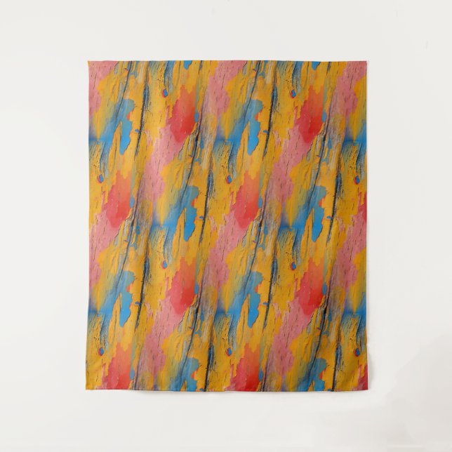 Tapete De Parede Paint Splatter colorido (Frente)