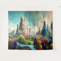 Paisagem Alienígena de Fantasia Colorida