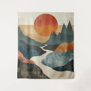 Tapete De Parede Paisagem Boho Abstrato (5)