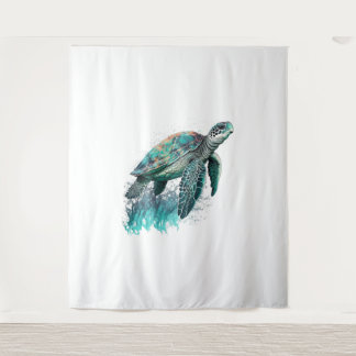 Tapete De Parede Paisagem Bonita Com A Tartaruga Maiestosa