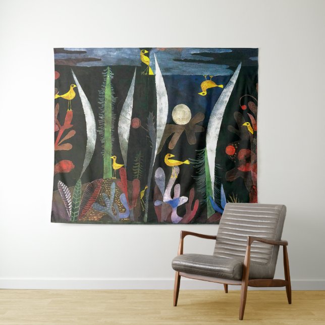 Tapete De Parede Paisagem com Aves Amarelas | Paul Klee | (In Situ (Horizontal))