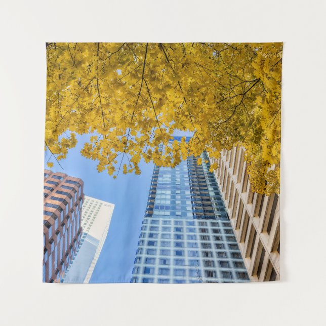 Tapete De Parede Paisagem com Folhas de outono (Frente (Horizontal))