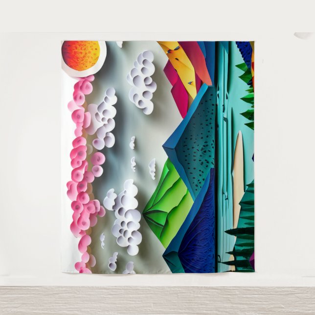 Tapete De Parede Paisagem de Papel (Frente)