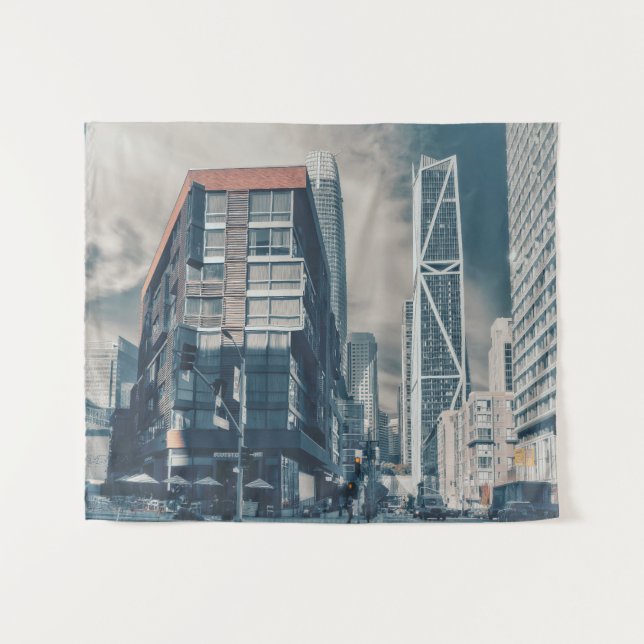 Tapete De Parede Paisagem de São Francisco com Skyline Moderno (Frente (Horizontal))