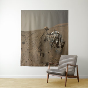 Tapete De Parede Paisagem Marte com Curiosidade Vermelha Marte