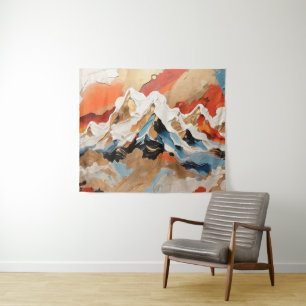 Tapete De Parede Paisagem Montanha Abstrato vibrante