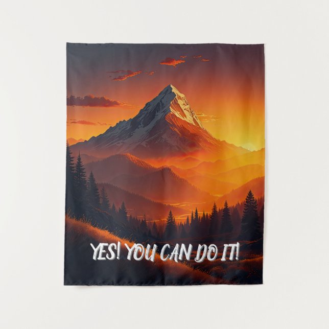 Tapete De Parede Paisagem Pastoral Sunset Mountain (Frente)