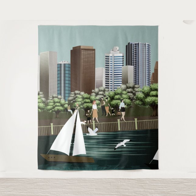 Tapete De Parede Paisagem urbana (Frente)