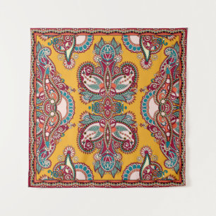 Tapete De Parede Paisley Floral Ornamental: Bandanna Tradicional