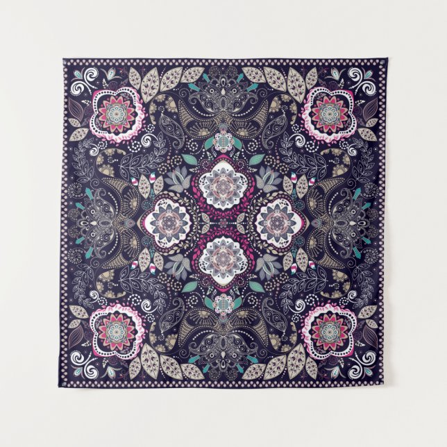 Tapete De Parede Paisley floral pattern (Frente)