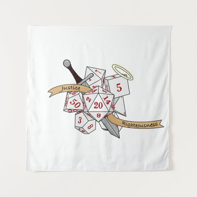 Tapete De Parede Paladin Dice Design (Frente)
