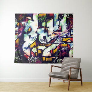 Tapete De Parede Palavras coloridas dos grafites