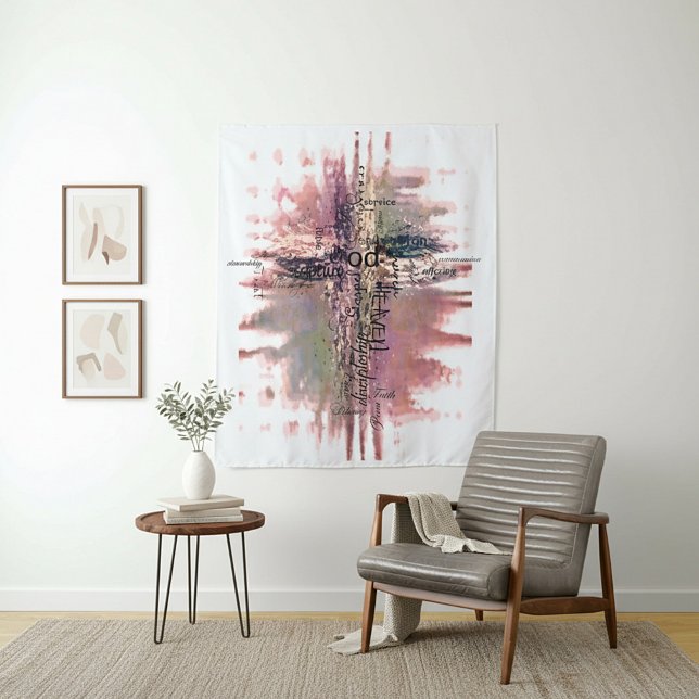 Tapete De Parede Palavras Cristãs Grunge cruzam (Criador carregado)