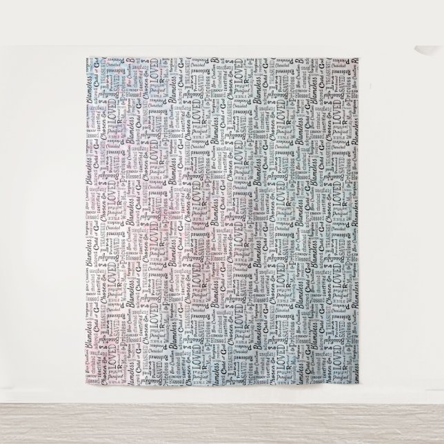 Tapete De Parede Palavras de Afirmação Cristãs Testemunhadas (Frente)