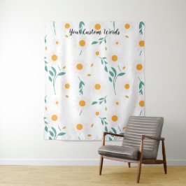 Tapete De Parede Palavras Personalizadas Florais Elegantes