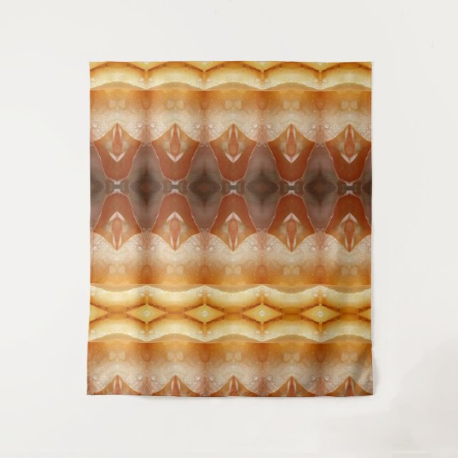 Tapete De Parede Pale Peachy Ikat Pouf (Frente)