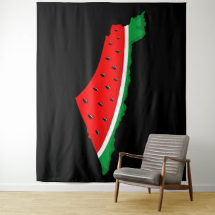 Tapete De Parede Palestina - Mapa Watermelon - Símbolo da liberdade