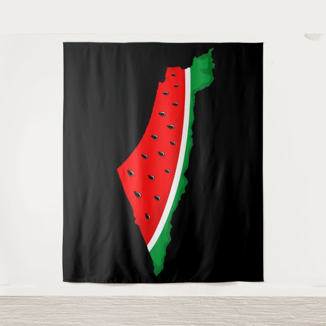 Tapete De Parede Palestina - Mapa Watermelon - Símbolo da liberdade (Frente)