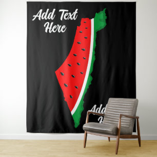 Tapete De Parede Palestina - Mapa Watermelon - Símbolo da liberdade