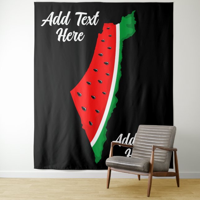 Tapete De Parede Palestina - Mapa Watermelon - Símbolo da liberdade (In Situ)
