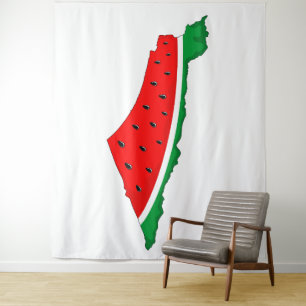 Tapete De Parede Palestina - Mapa Watermelon - Símbolo da liberdade