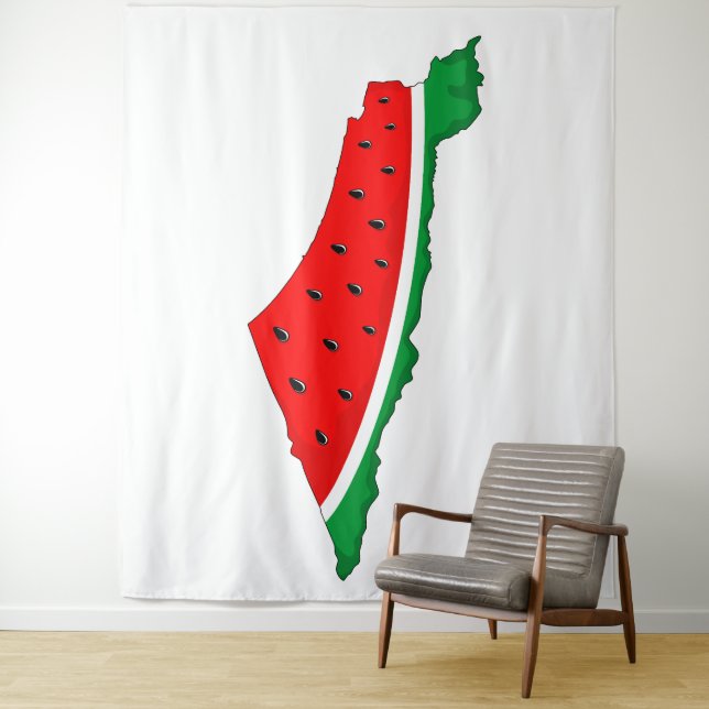 Tapete De Parede Palestina - Mapa Watermelon - Símbolo da liberdade (In Situ)