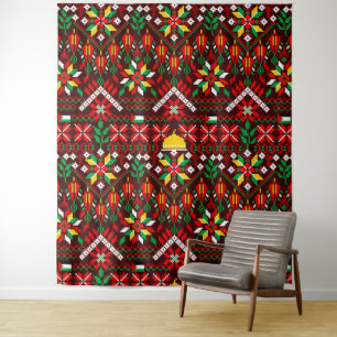 Tapete De Parede Palestina Tatreez Embroderia Tradicional