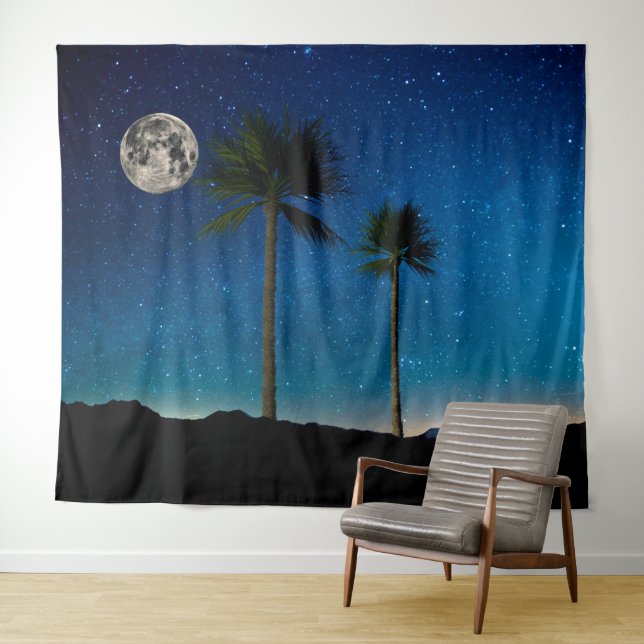 Tapete De Parede Palmas à noite (In Situ (Horizontal))