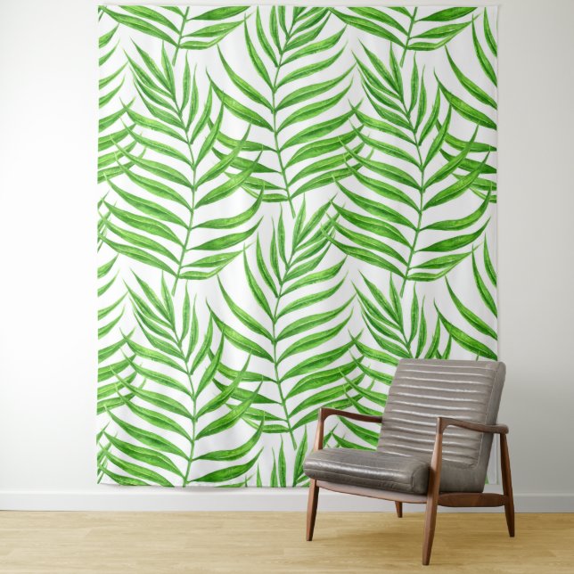 Tapete De Parede Palmeira deixa aquarela (In Situ)