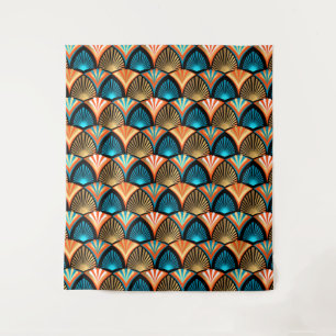 Tapete De Parede Palmeira geométrica deixa padrão de ouro na Arte D