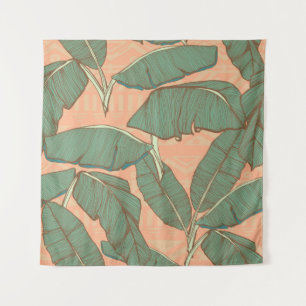 Tapete De Parede Palmeiras tropicais deixam um fundo sem costura